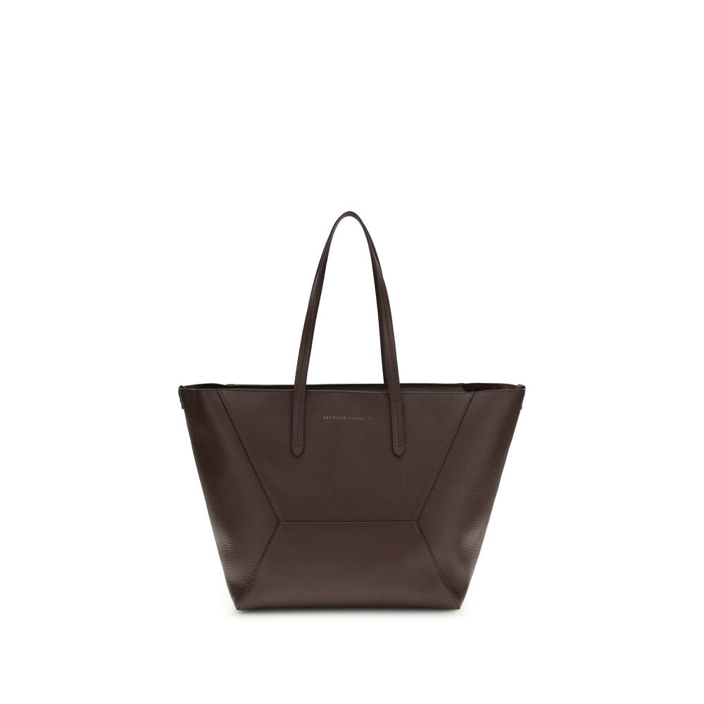 Leather tote bag
