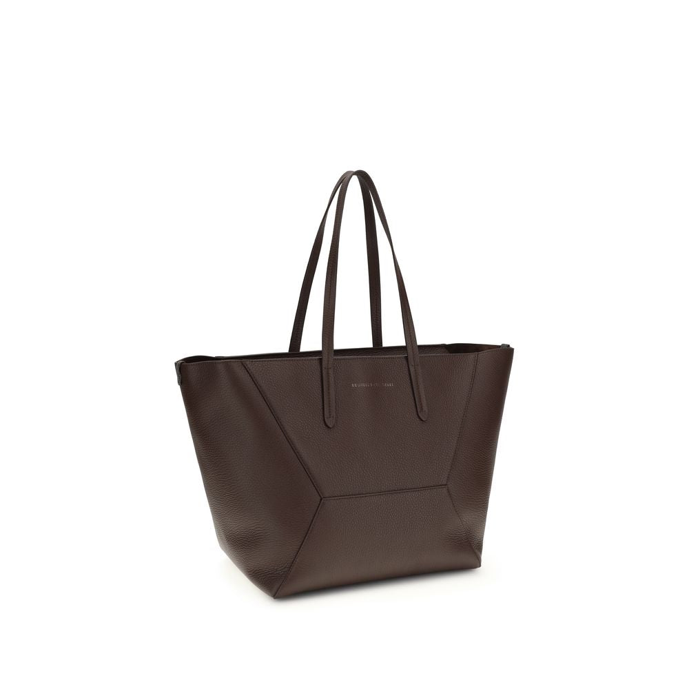 Leather tote bag