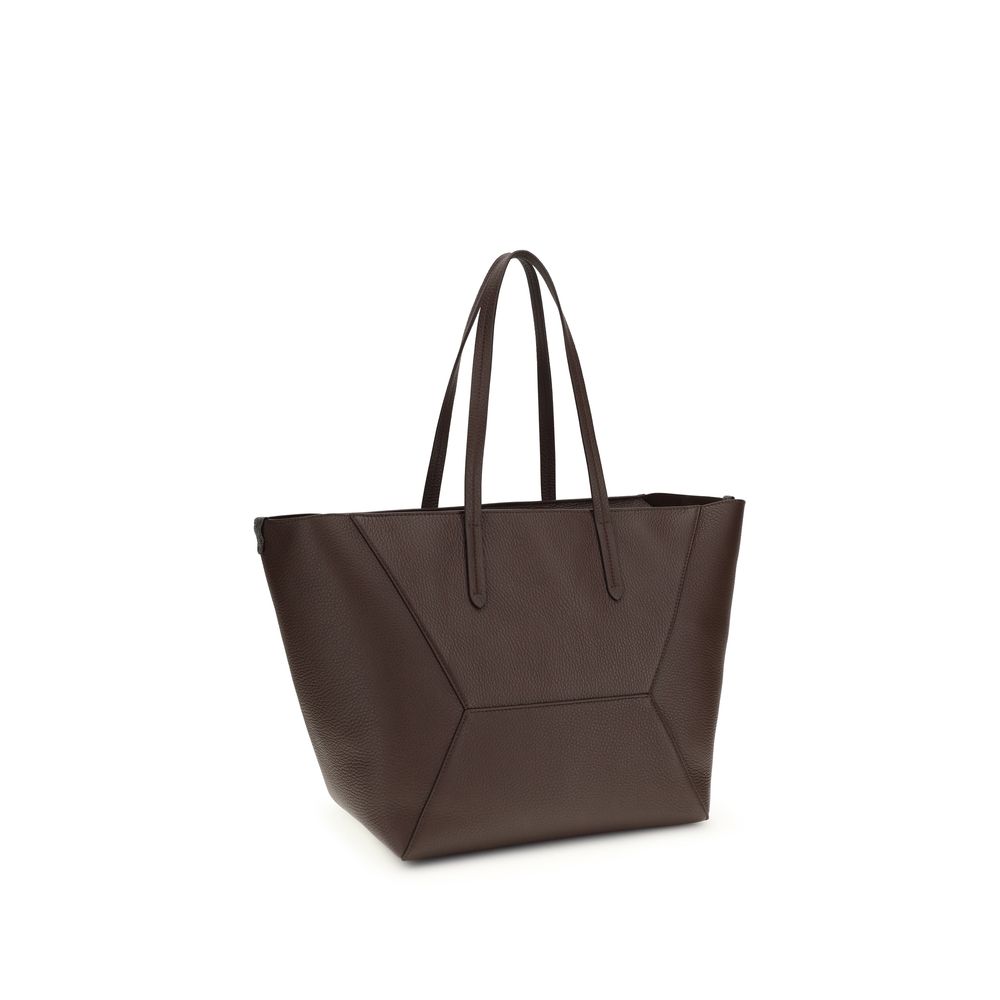 Leather tote bag