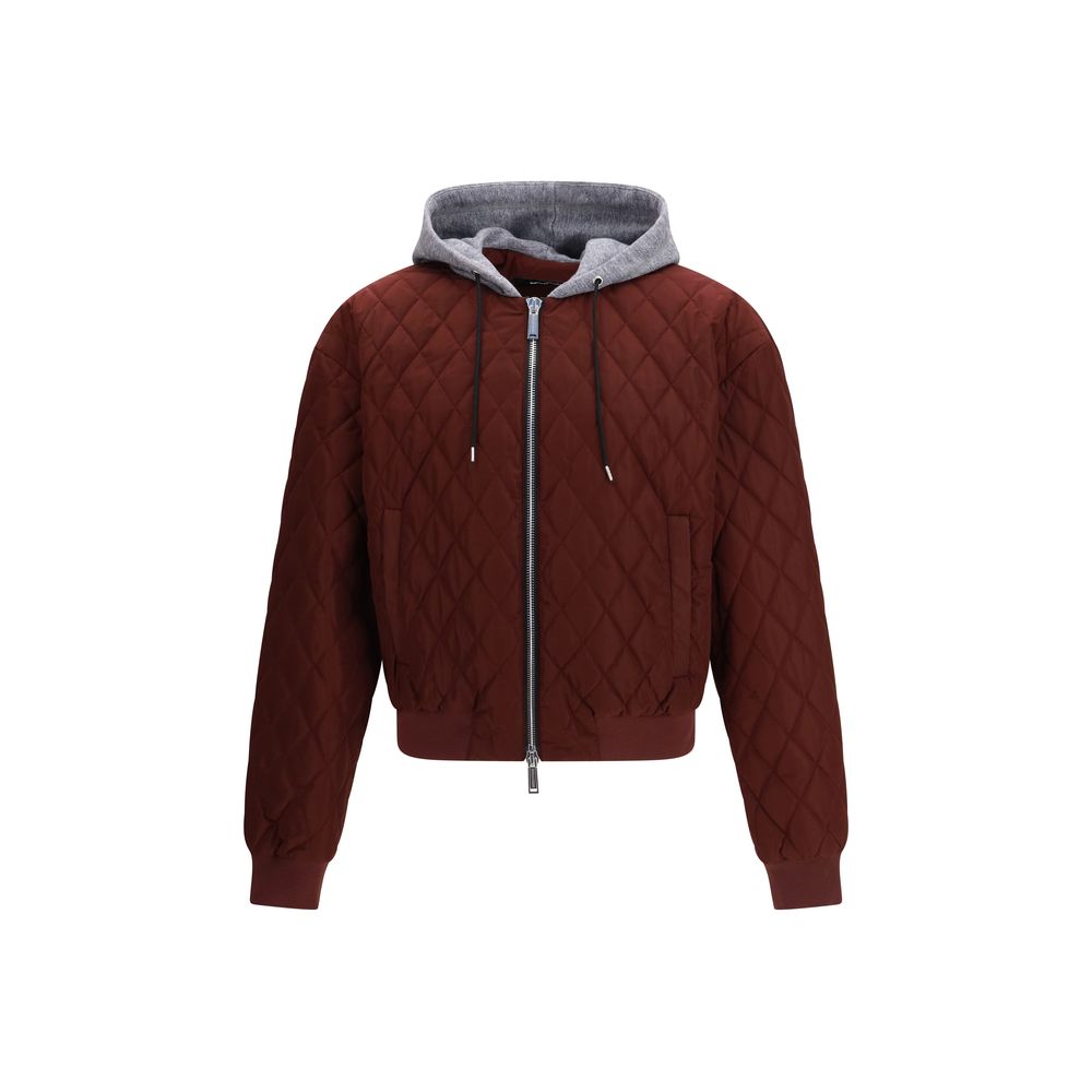Bomber in tessuto bordeaux