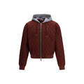 Bomber in tessuto bordeaux