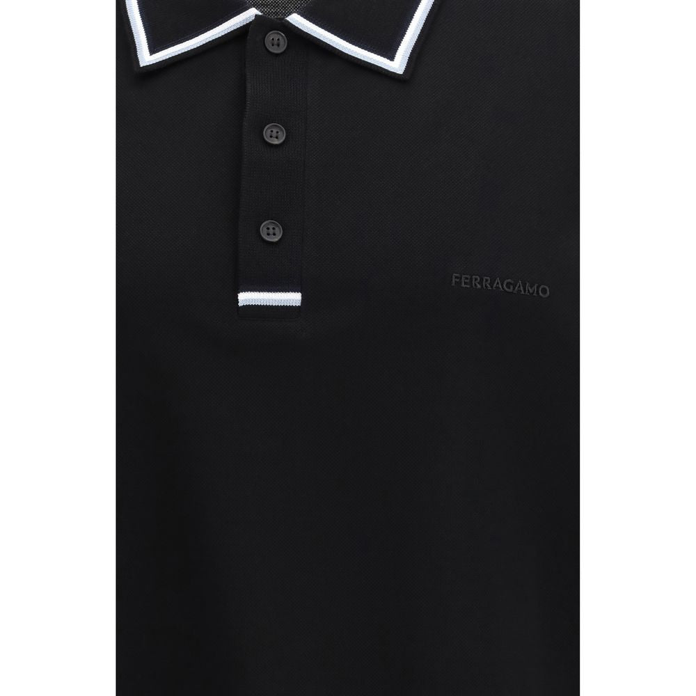 Polo nera in cotone