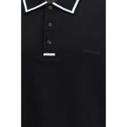 Polo nera in cotone
