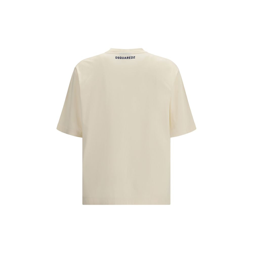 T-shirt beige in cotone