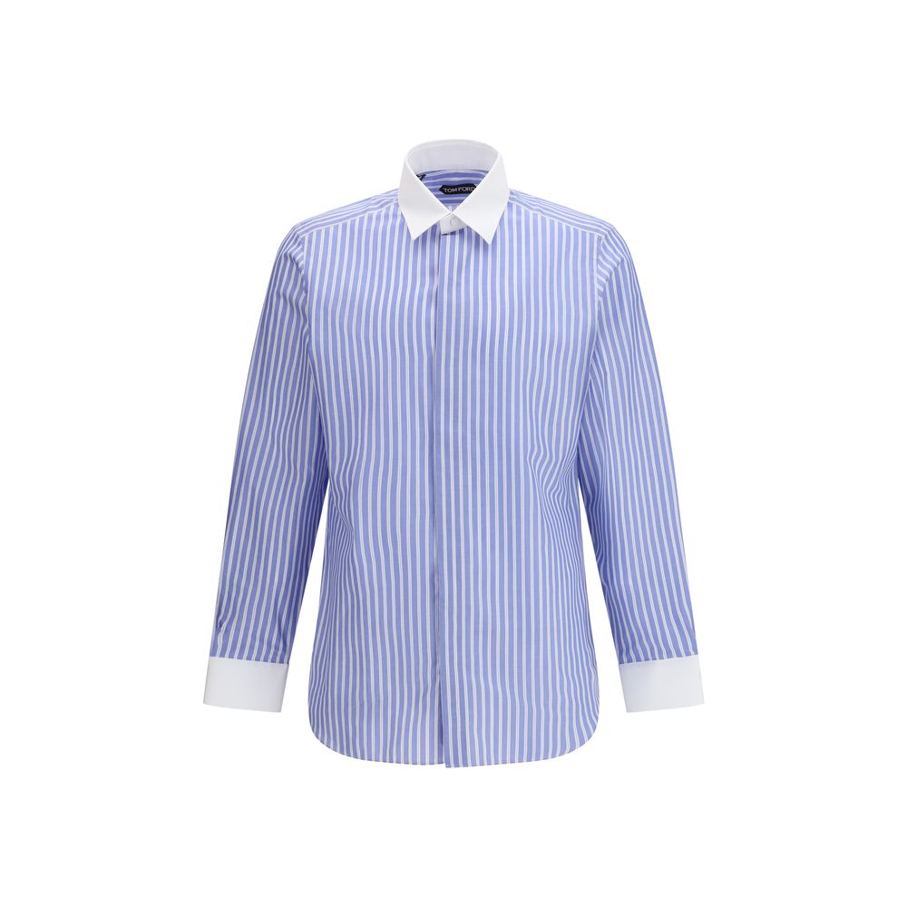 Camicia blu in cotone