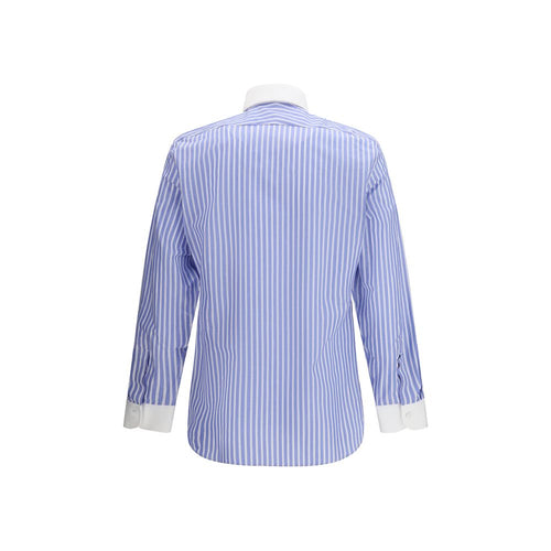 Camicia blu in cotone