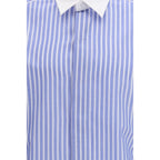 Camicia blu in cotone