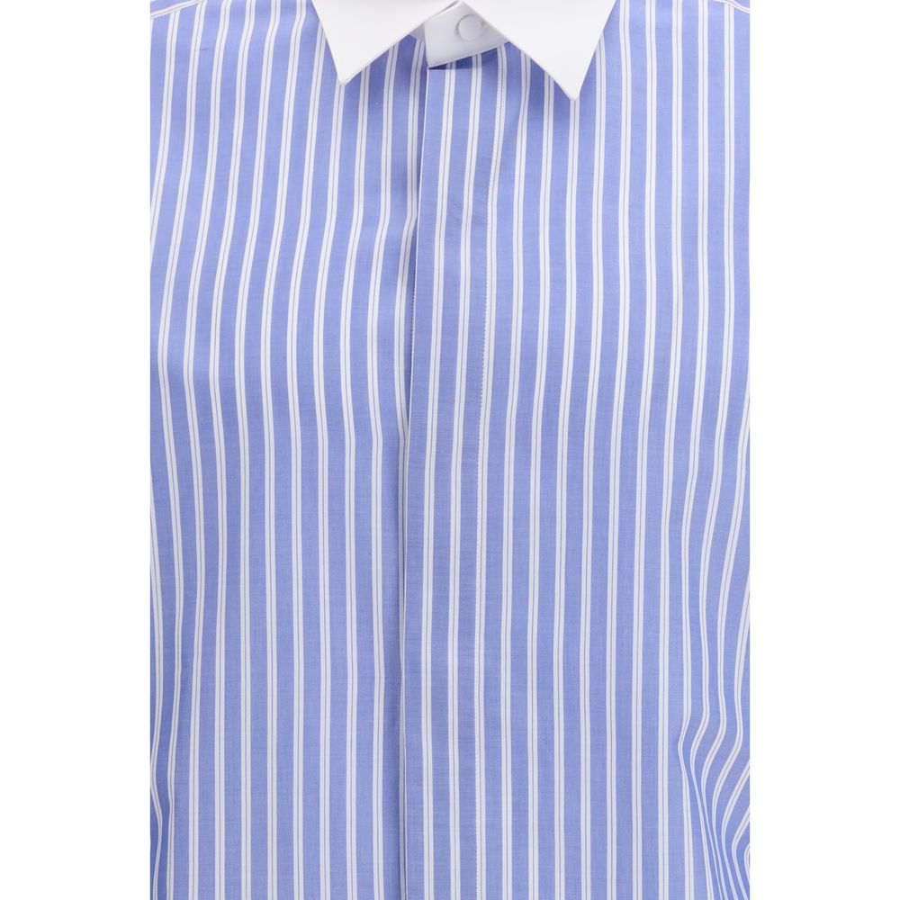 Camicia blu in cotone
