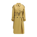 Beige polyester trench coat