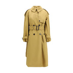 Beige polyester trench coat