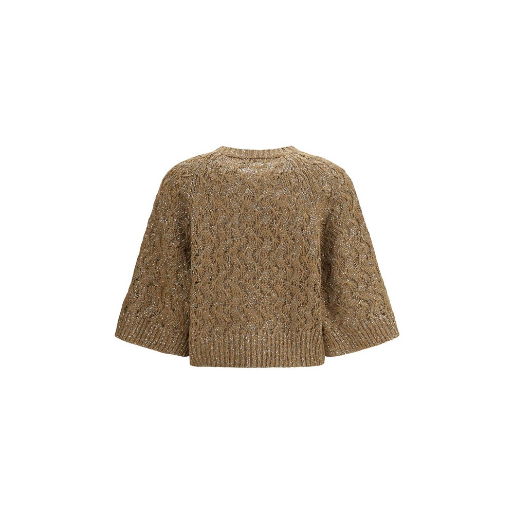 Maglione in seta beige