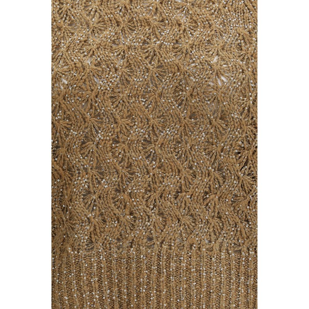 Beige silk sweater