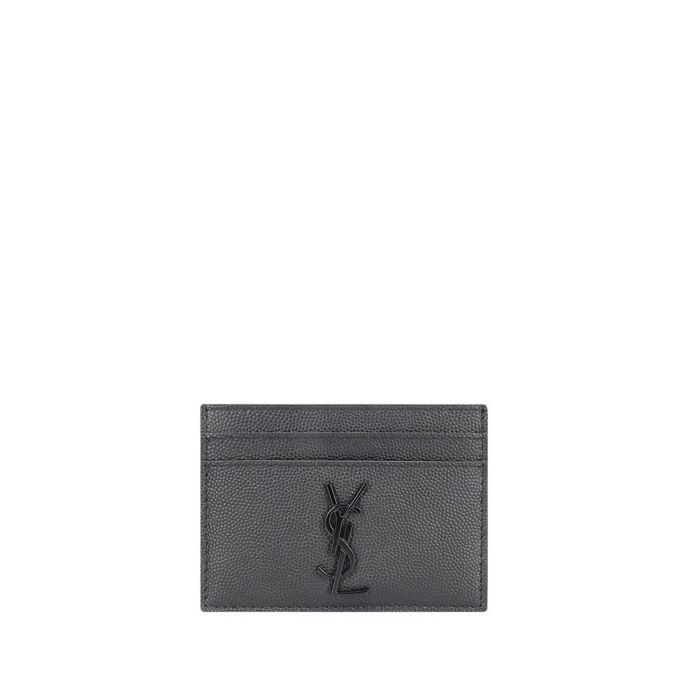 Portacarte grigio in pelle