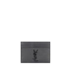 Portacarte grigio in pelle