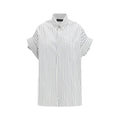 Camicia bianca  in cotone a maniche corte