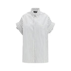 Camicia bianca  in cotone a maniche corte