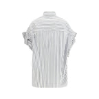 Camicia bianca  in cotone a maniche corte