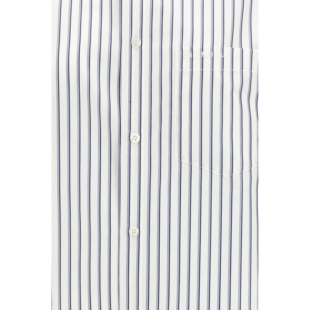 Camicia bianca  in cotone a maniche corte