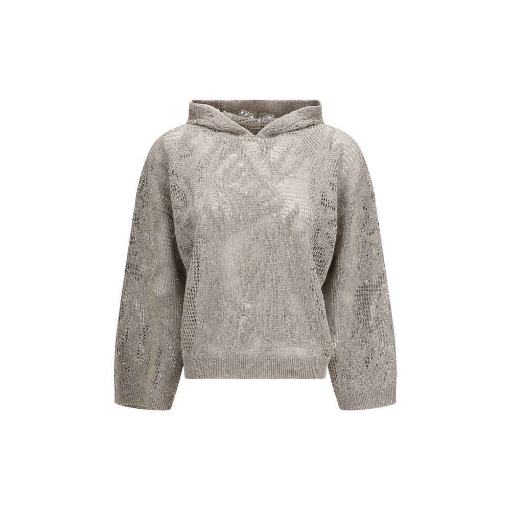 Linen beige hoodie