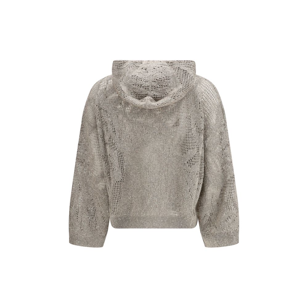 Linen beige hoodie