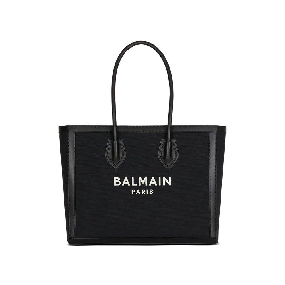 Black cotton tote bag