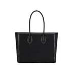 Black cotton tote bag