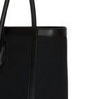 Black cotton tote bag