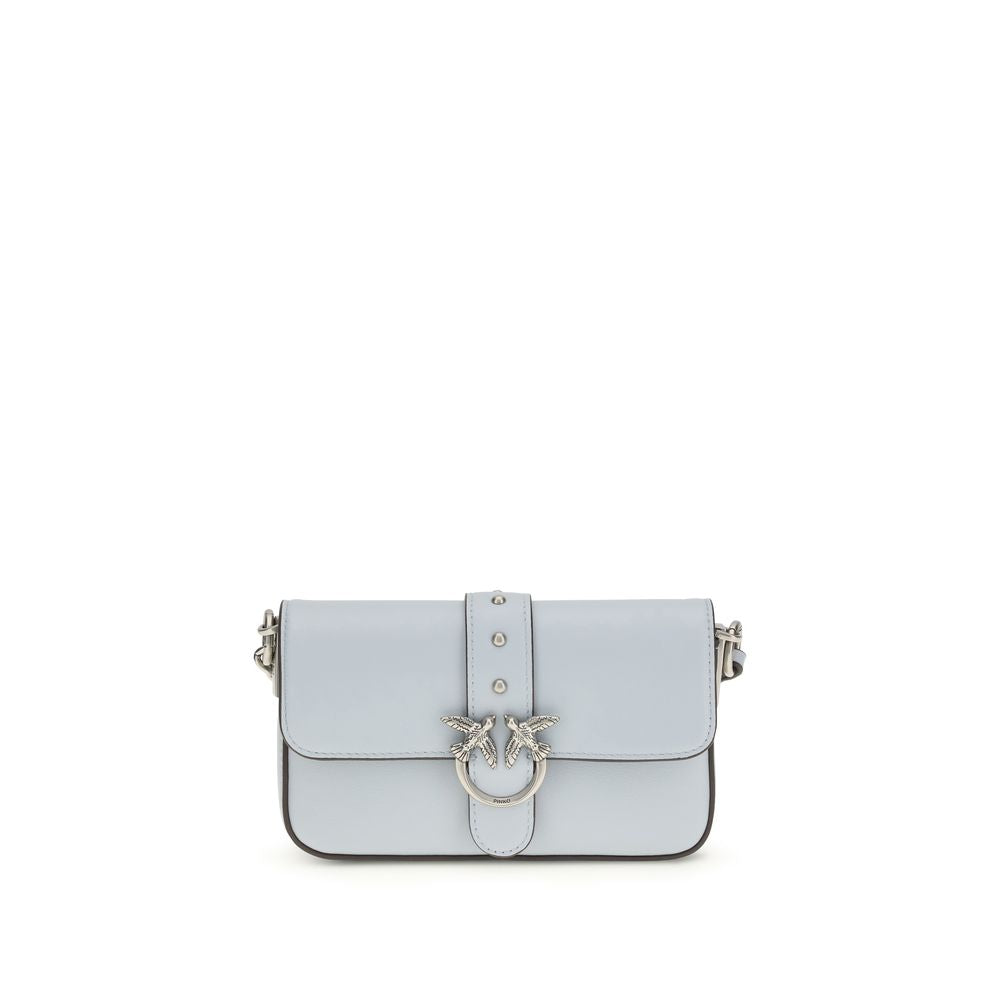 Borsa a tracolla blu in pelle