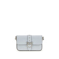Borsa a tracolla blu in pelle