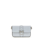 Borsa a tracolla blu in pelle