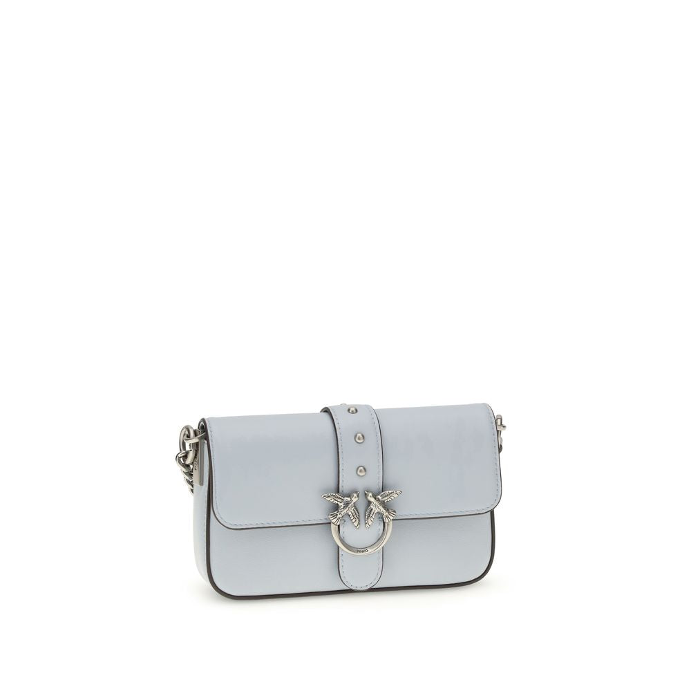 Borsa a tracolla blu in pelle