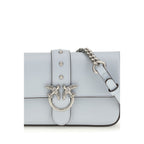 Borsa a tracolla blu in pelle