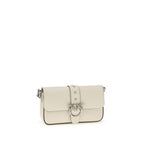 Borsa a tracolla bianca in pelle