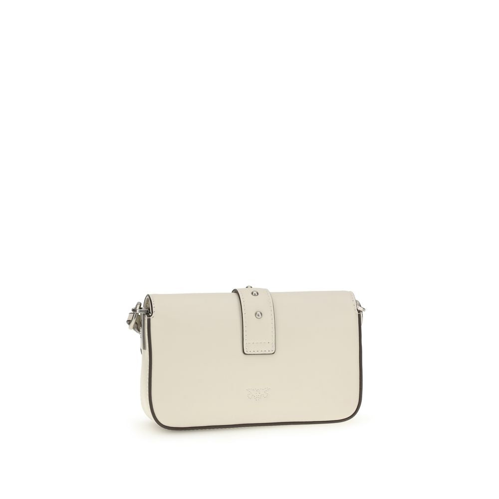 Borsa a tracolla bianca in pelle