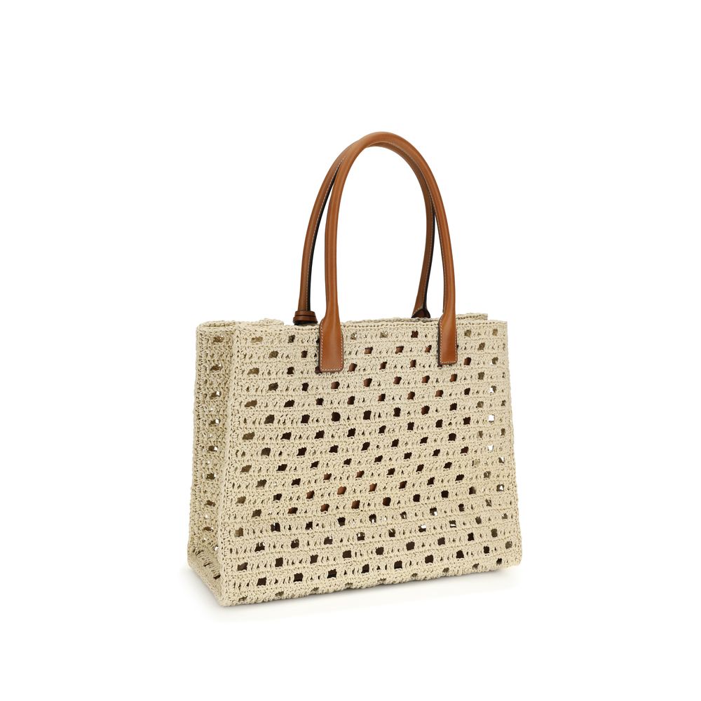 Borsa tote con logo oro