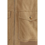 Beige sleeveless jacket