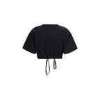 T-shirt nera in cotone