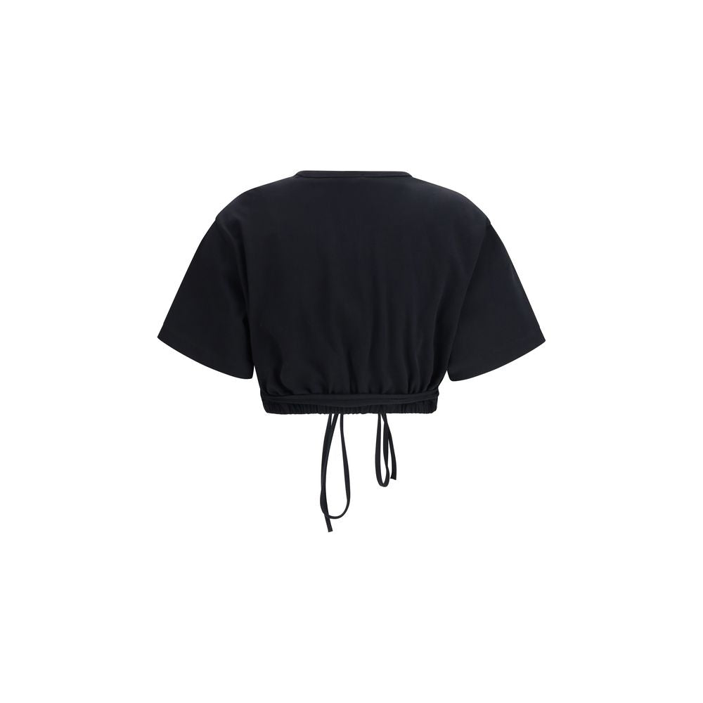 T-shirt nera in cotone