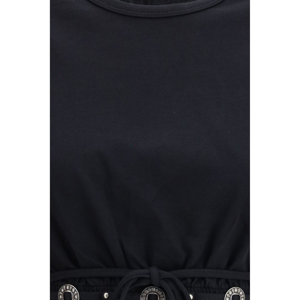 T-shirt nera in cotone