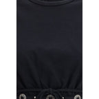 T-shirt nera in cotone