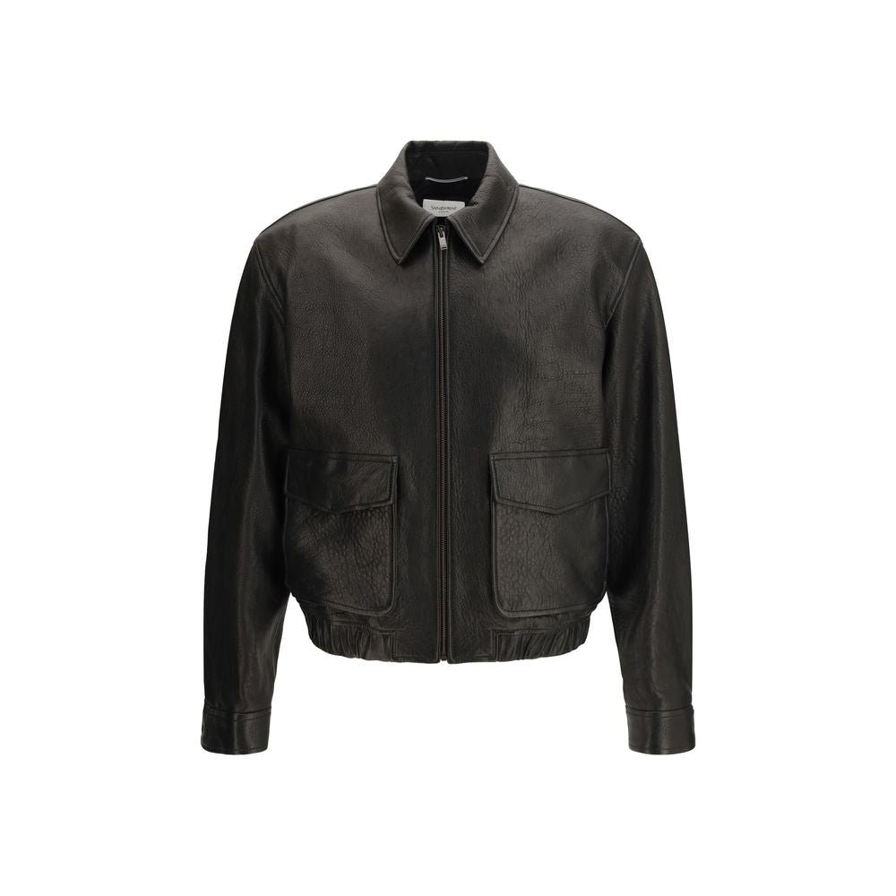 Black leather jacket