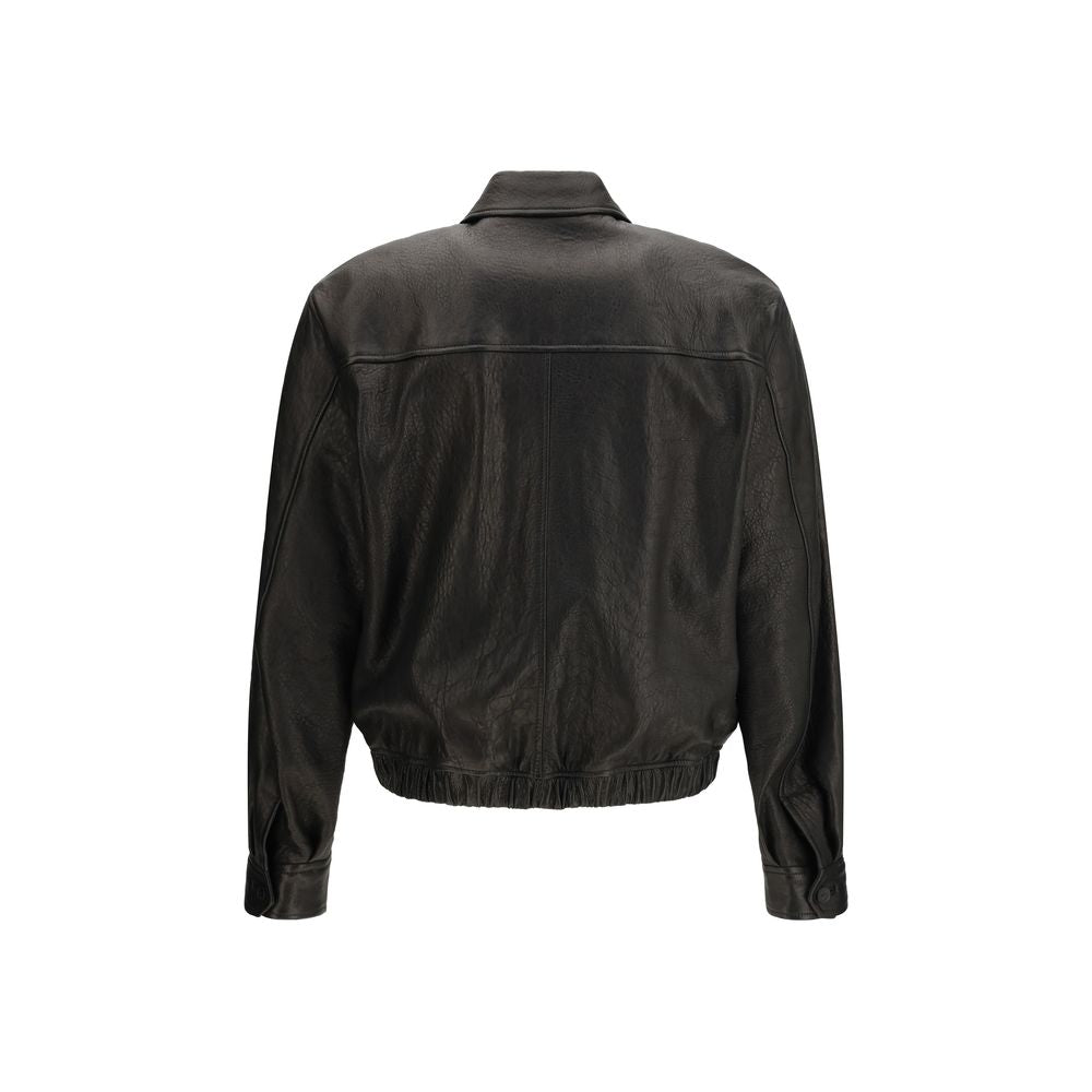 Black leather jacket