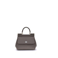 Borsa in pelle grigia