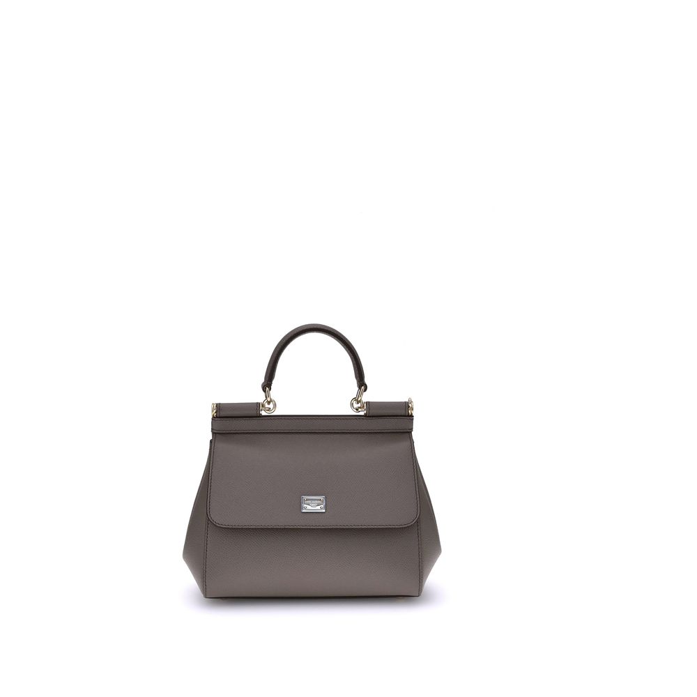Borsa in pelle grigia