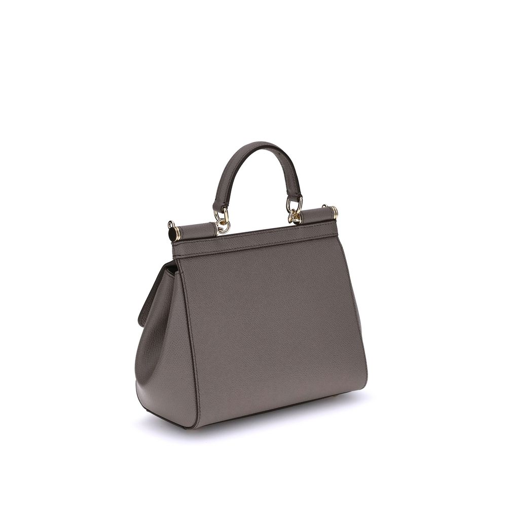 Borsa in pelle grigia