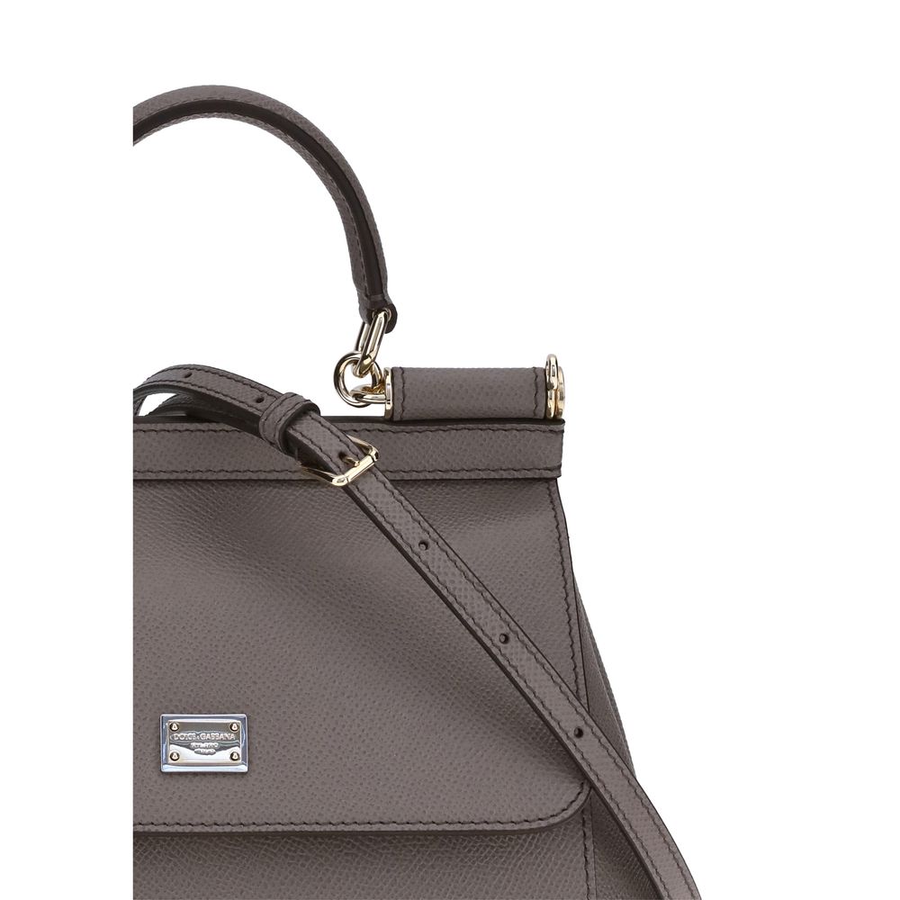 Borsa in pelle grigia