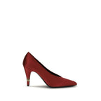 High-heeled viscose pumps