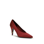 High-heeled viscose pumps