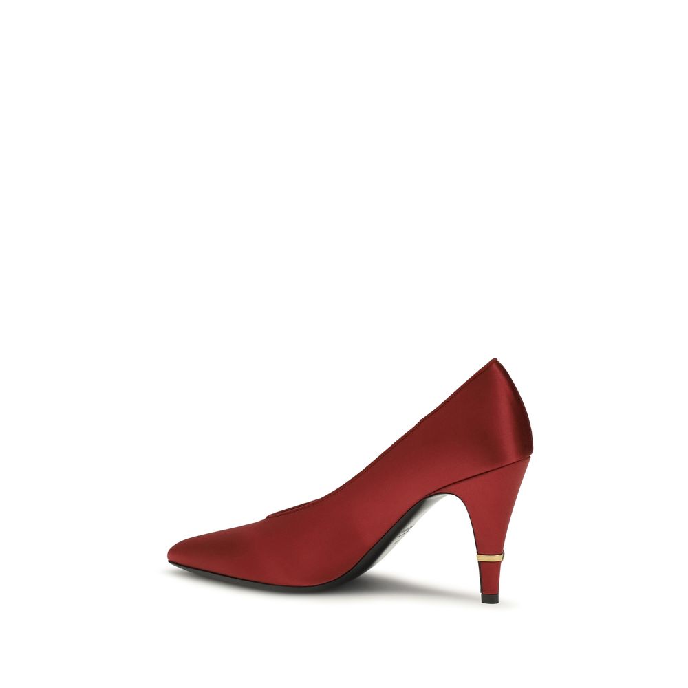 High-heeled viscose pumps