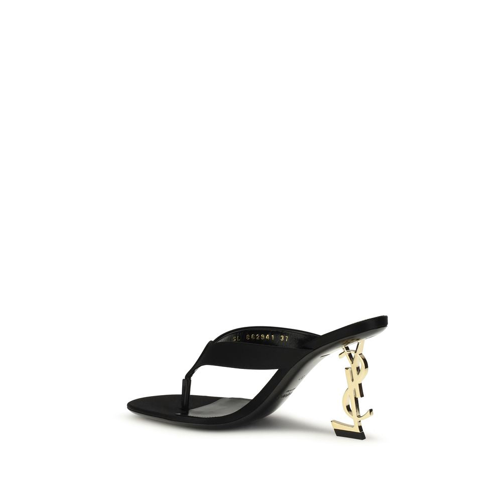 Black satin heels
